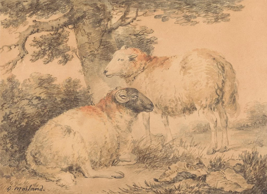 Una ariete e una pecora in un paesaggio - Yale Center for British Art